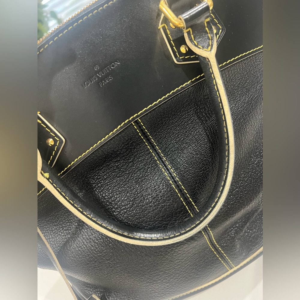 Louis Vuitton black suhali lockit MM leather tote bag - Picture 6 of 12